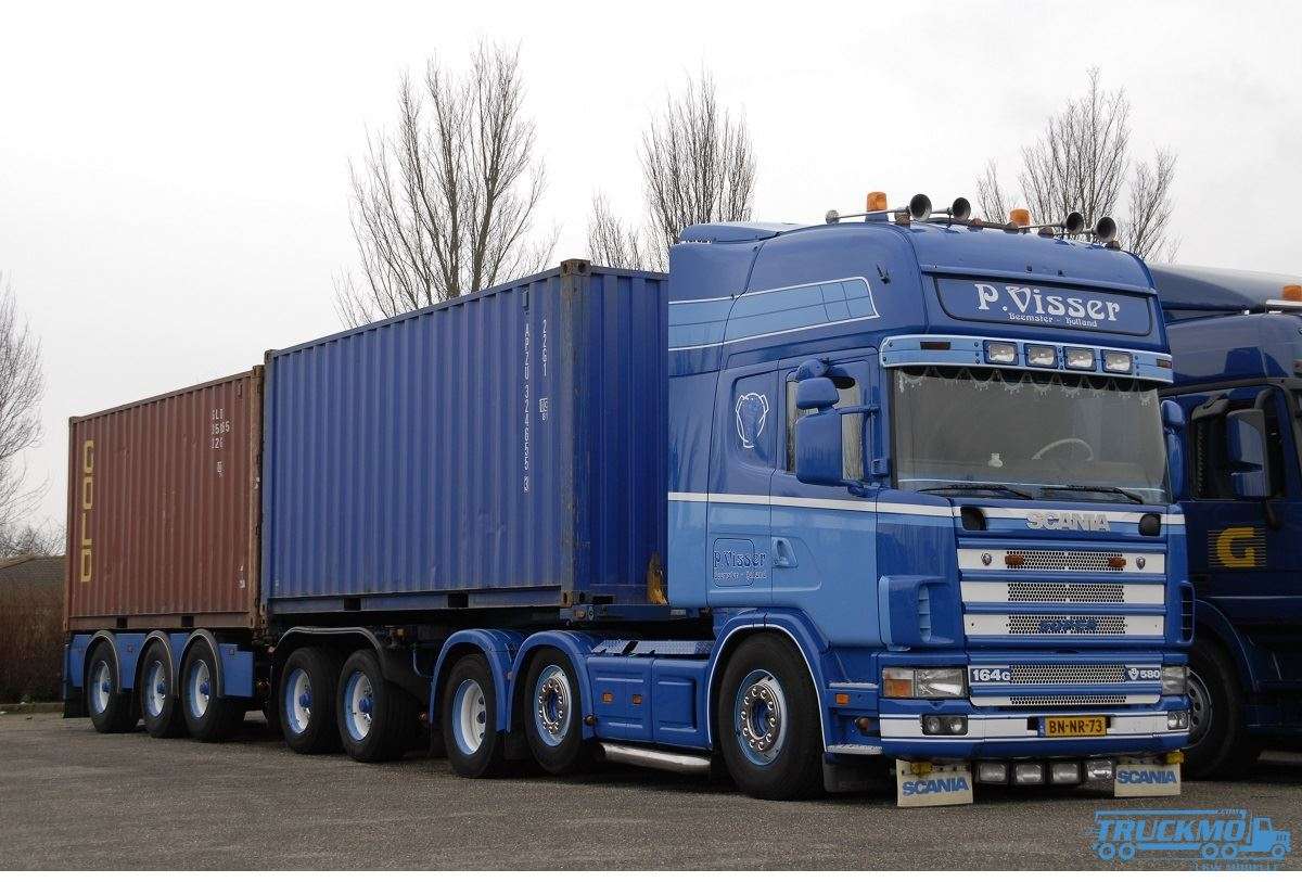 Tekno P. Visser Scania 164-580 20ft Containerauflieger 86360