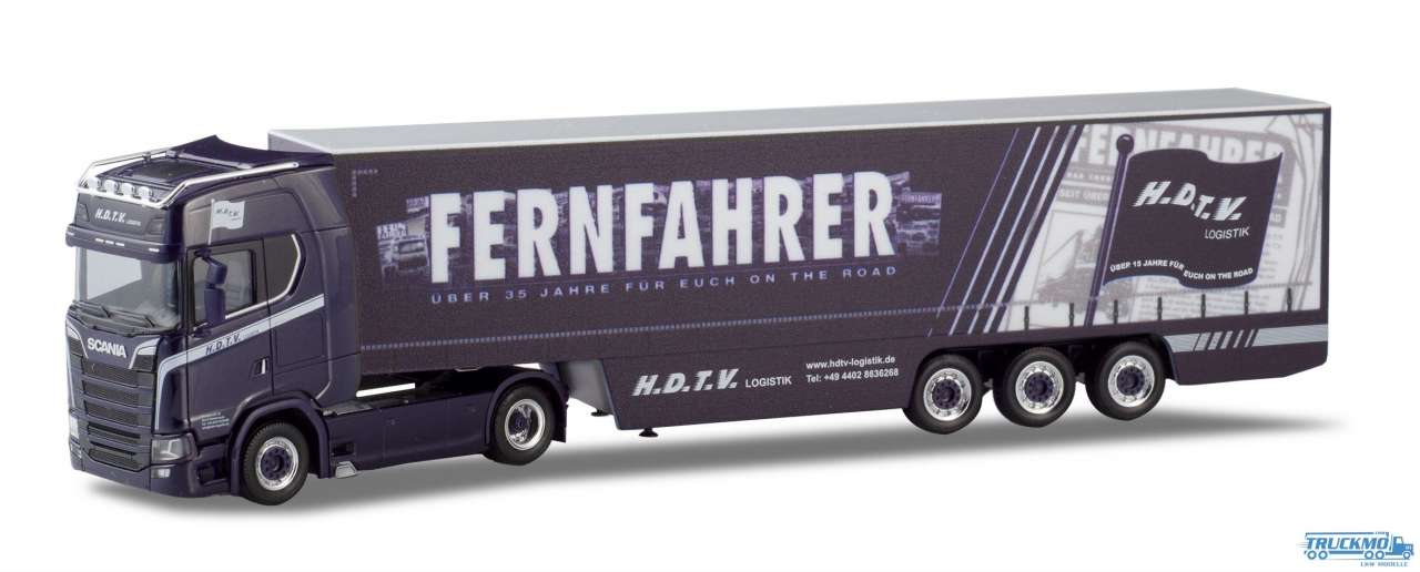Herpa HDTV / Fernfahrer Scania CS20HD curtainside semitrailer 936040