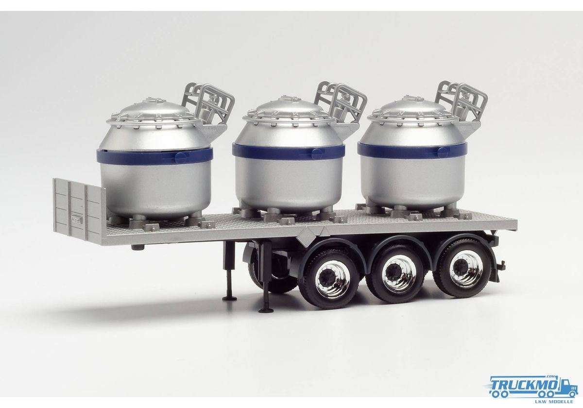 Herpa trailer with 3 aluminum crucibles 076838-002