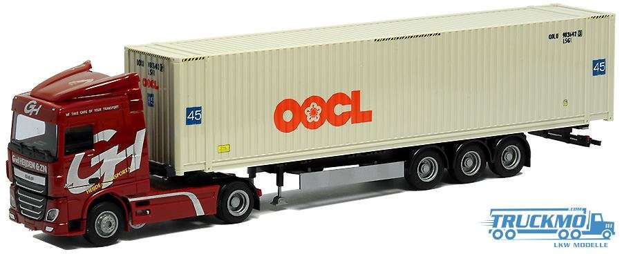 AWM Heijden Transport OOCL DAF XF Euro 6 SC 45ft HIgh Cube Containerauflieger 75337