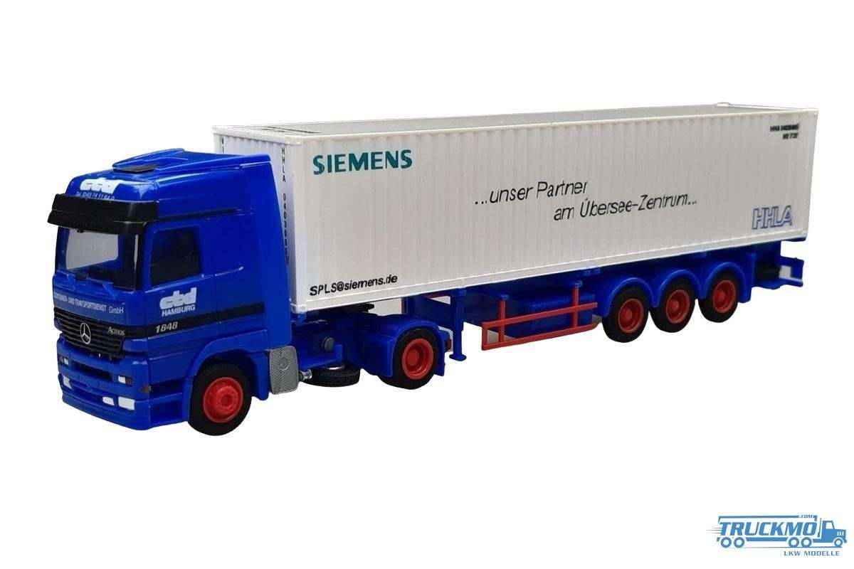 AWM a c t Siemens Mercedes Benz Actros LH 40ft container semitrailer 75950