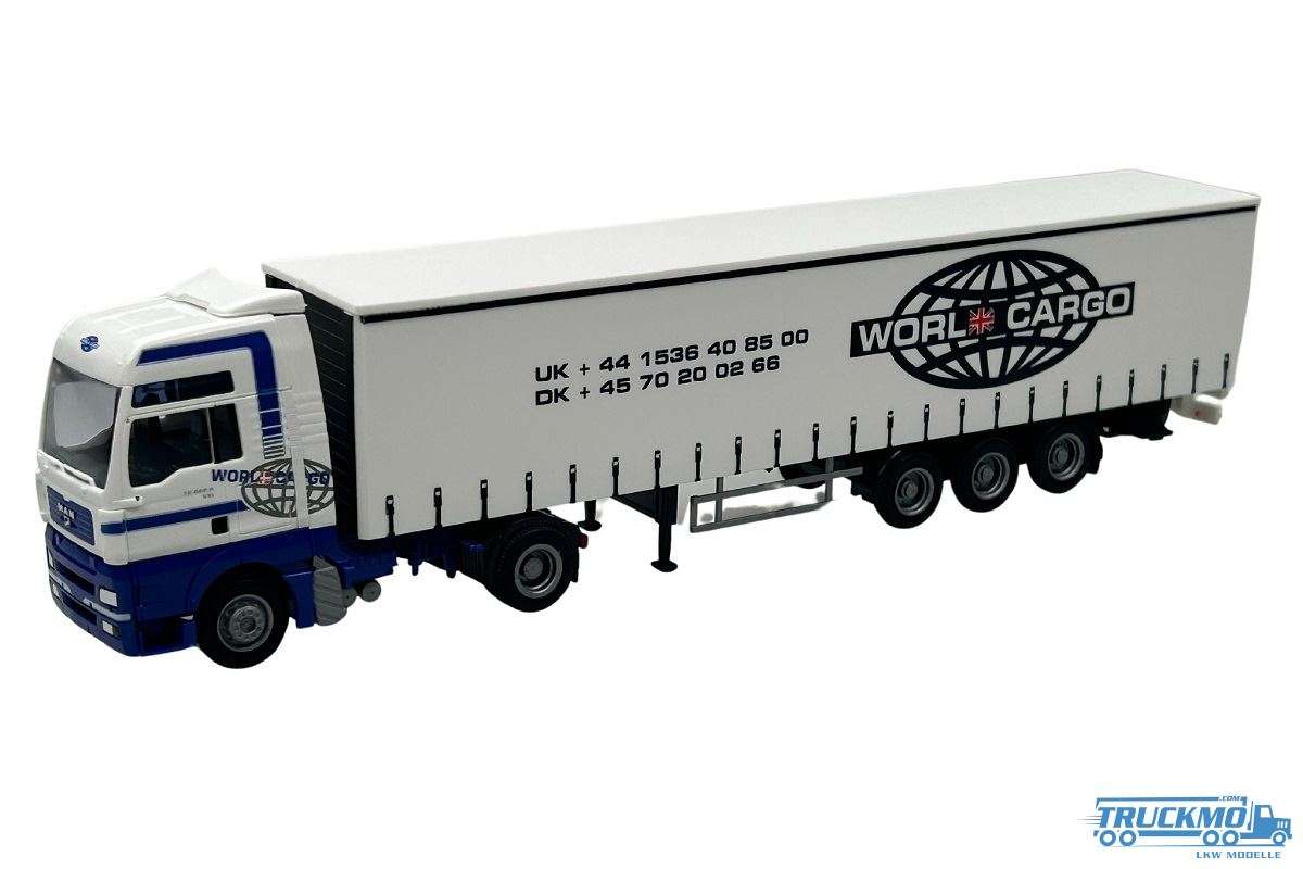 AWM World Cargo MAN TGA XXL curtainside semitrailer 7192.02
