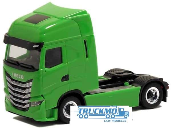 Herpa Iveco S-Way 2axle yellow green 600564