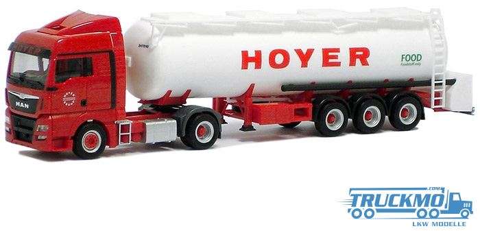 Herpa Hoyer Group MAN TGX XLX E6 field binder food tank trailer 4823