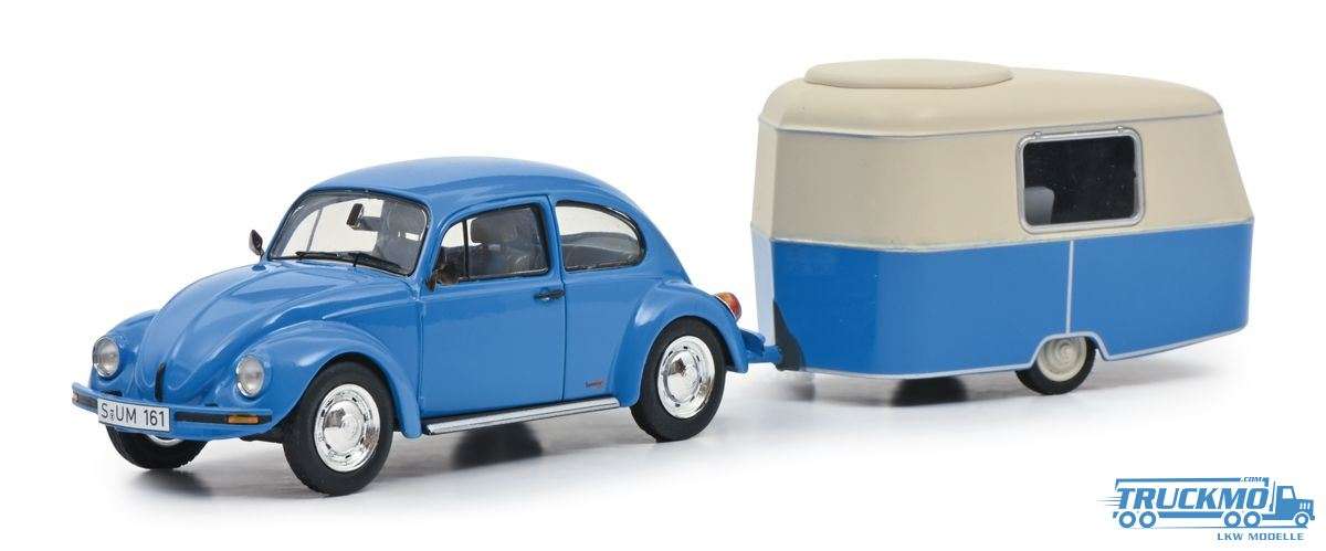 Schuco Summer Volkswagen Beetle 1600i Eriba Puck trailer 450268300