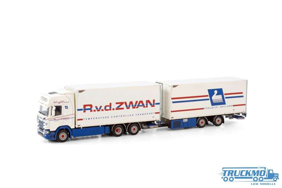 WSI R. v.d. Zwan Scania R Highline CR20H 6x2 Tag Axle Reefer Truck-Trailer 01-3951
