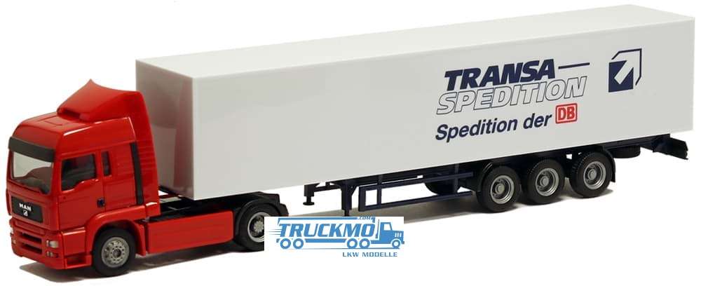 Herpa Transa Spedition MAN TGA LX box semitrailer 5181