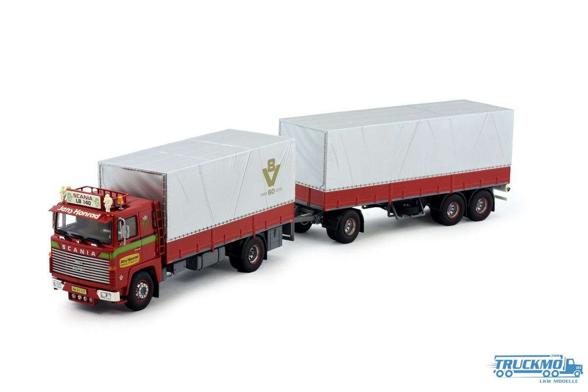 Tekno Jens Konrad Scania 140 curtain tarpaulin truck-trailer 82316