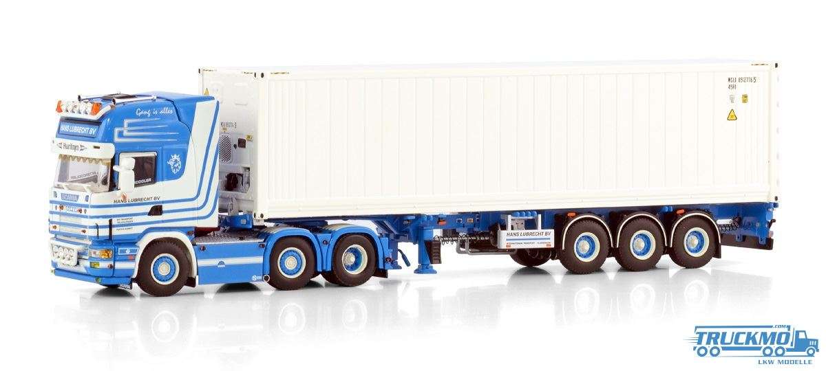 WSI Hans Lubrecht BV Scania R4 Topline TwinSteer container semitrailer + 40ft Container 01-4142