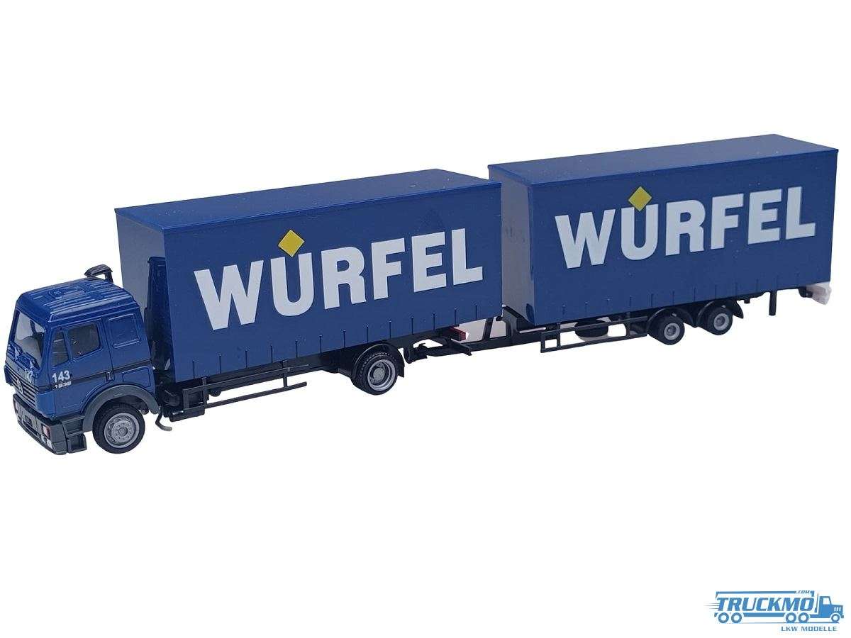 AWM Würfel Mercedes Benz SK box truck-trailer 75931