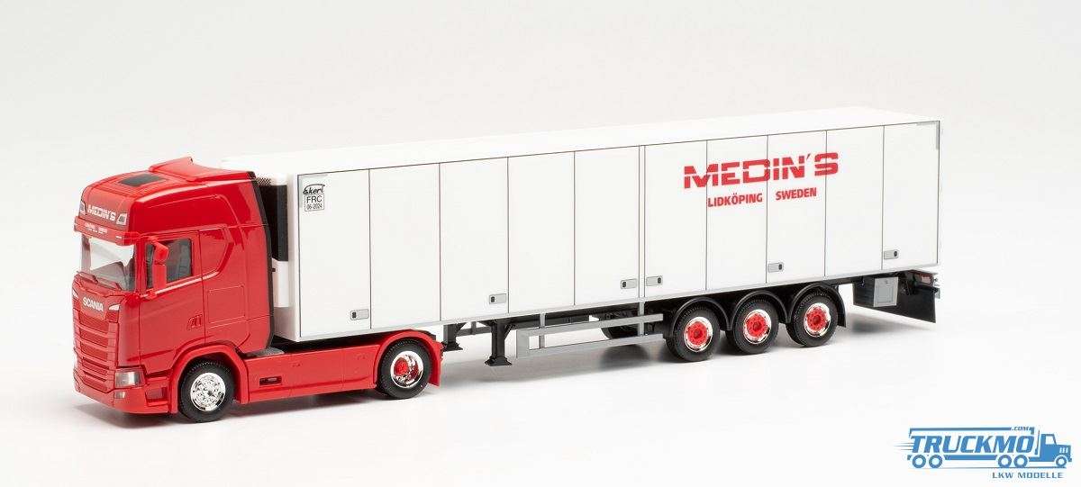 Herpa Medins Scania CS20H refrigerated box semitrailer 945417