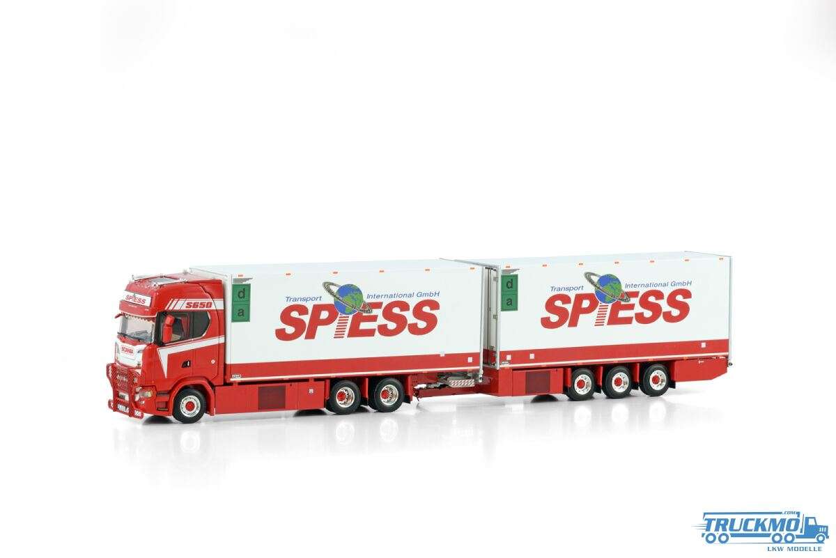 WSI Spiess Scania S Highline CS20H 6x2 Tag Axle Reefer Truck-Trailer 01-4163