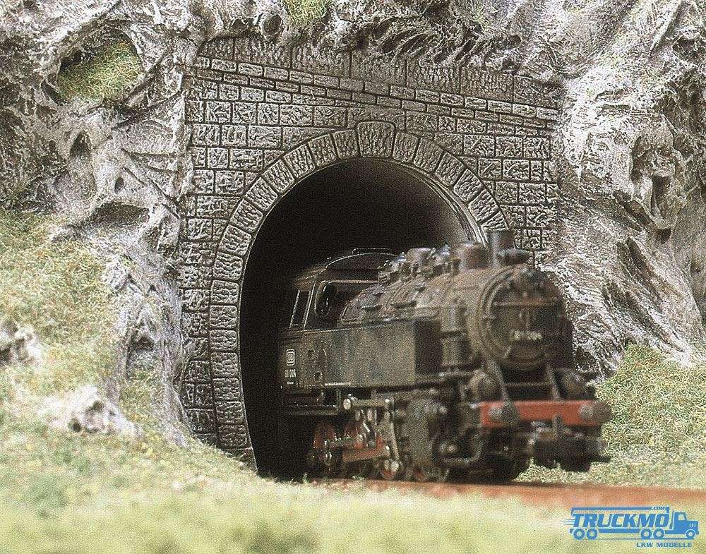 Busch two tunnel portals single track with a tube holder H0 1:87 7025