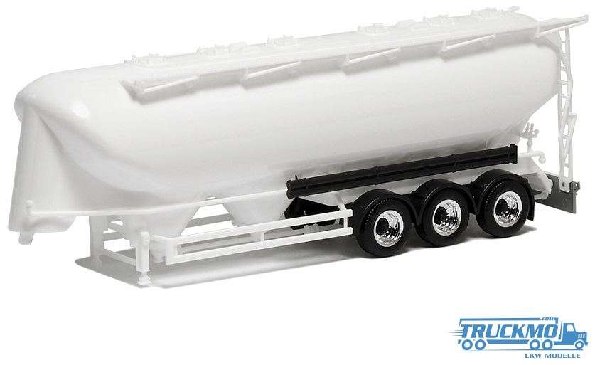 Herpa udder silo trailer 55cbm silo white chassis black 650303