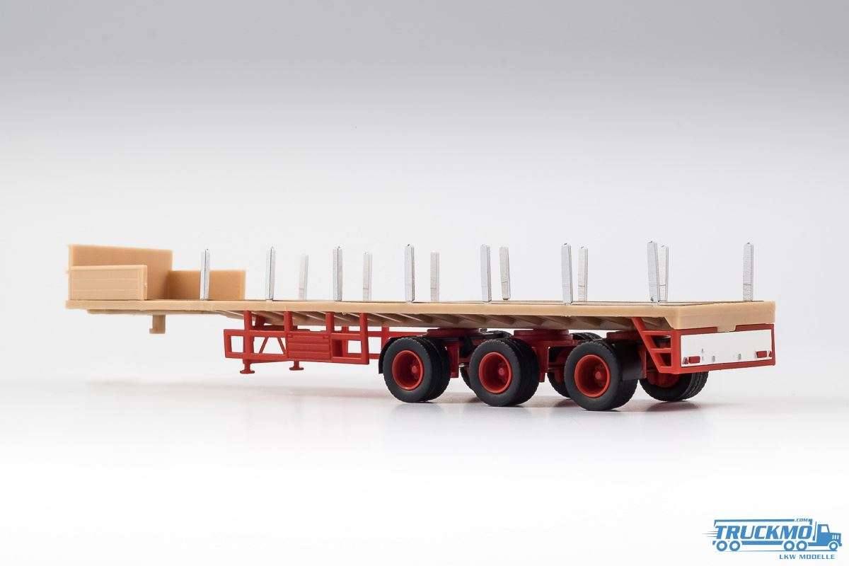 VK models ballast trailer 3 axles beige red 02381