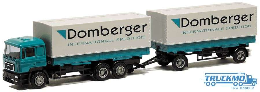 AWM Domberger Spedition MAN F90 swap body trailer truck 75825