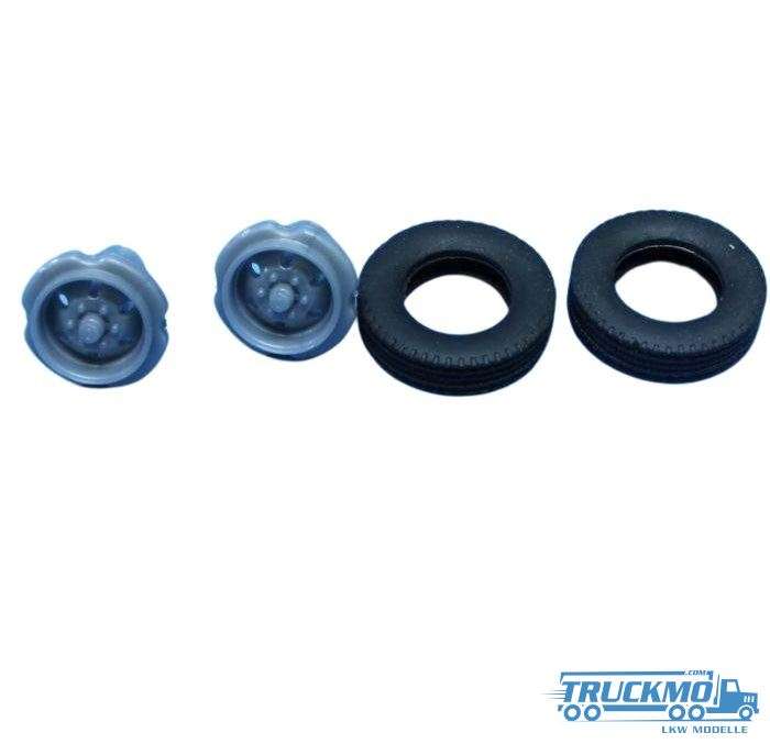 Tekno Parts Stahlfelge mit Reifen klein Zugmaschine 501-393 78969