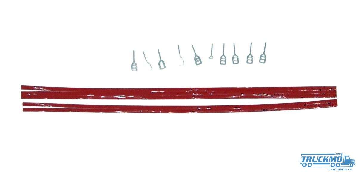 Tekno Parts red loading straps hooks 5 pieces 81802
