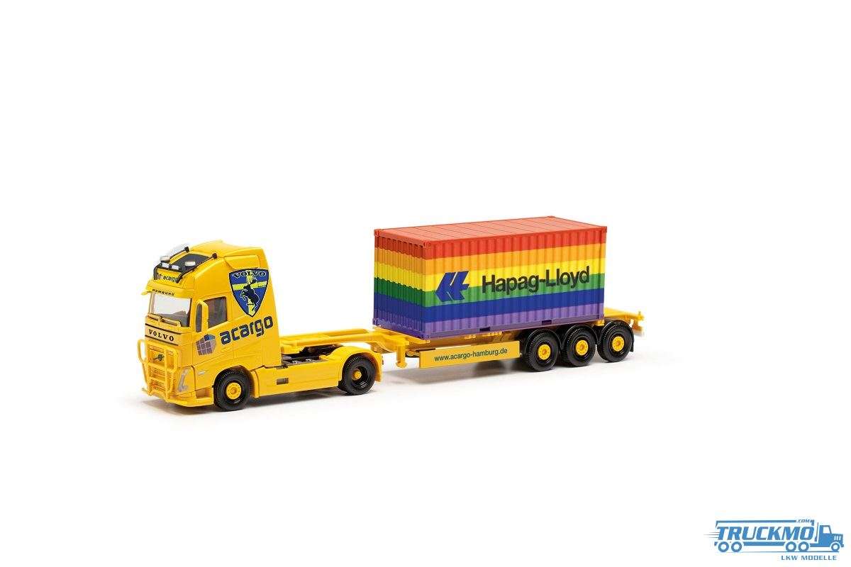 Herpa Acargo Hapag Lloyd Volvo FH Globetrotter XL Container Semitrailer 317436