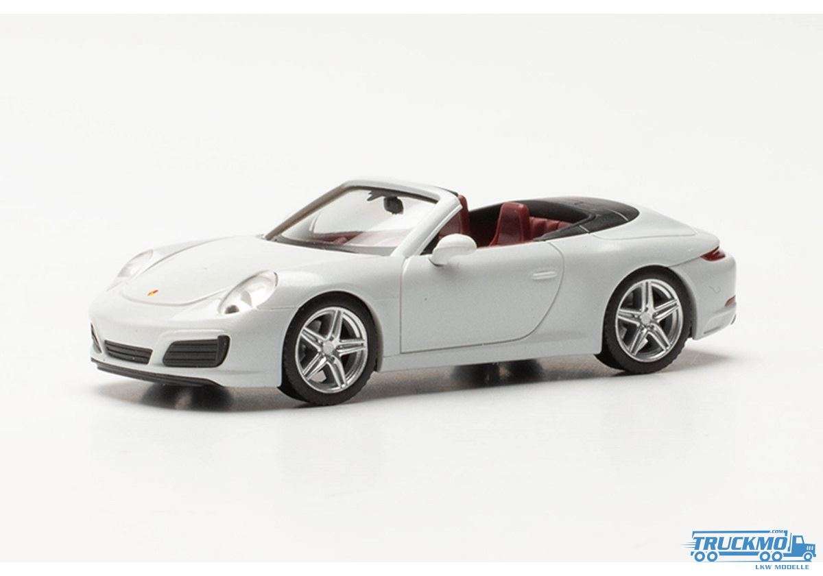 Herpa Porsche 911 Carrera 2 Cabrio metallic weiß 038843-002