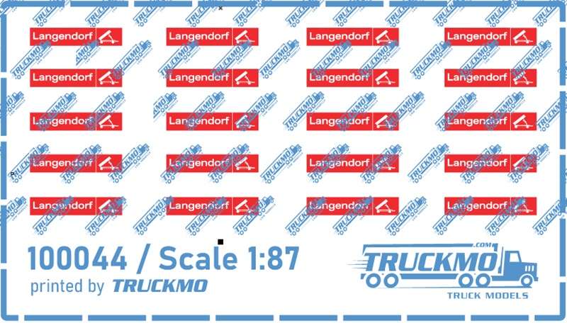 TRUCKMO Decals Logo Langendorf trailer manufacturer 100044