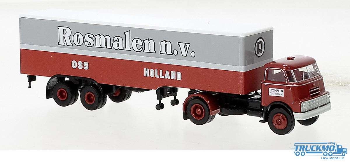 Brekina Rosmalen DAF DO 200 box semitrailer gray red 85232
