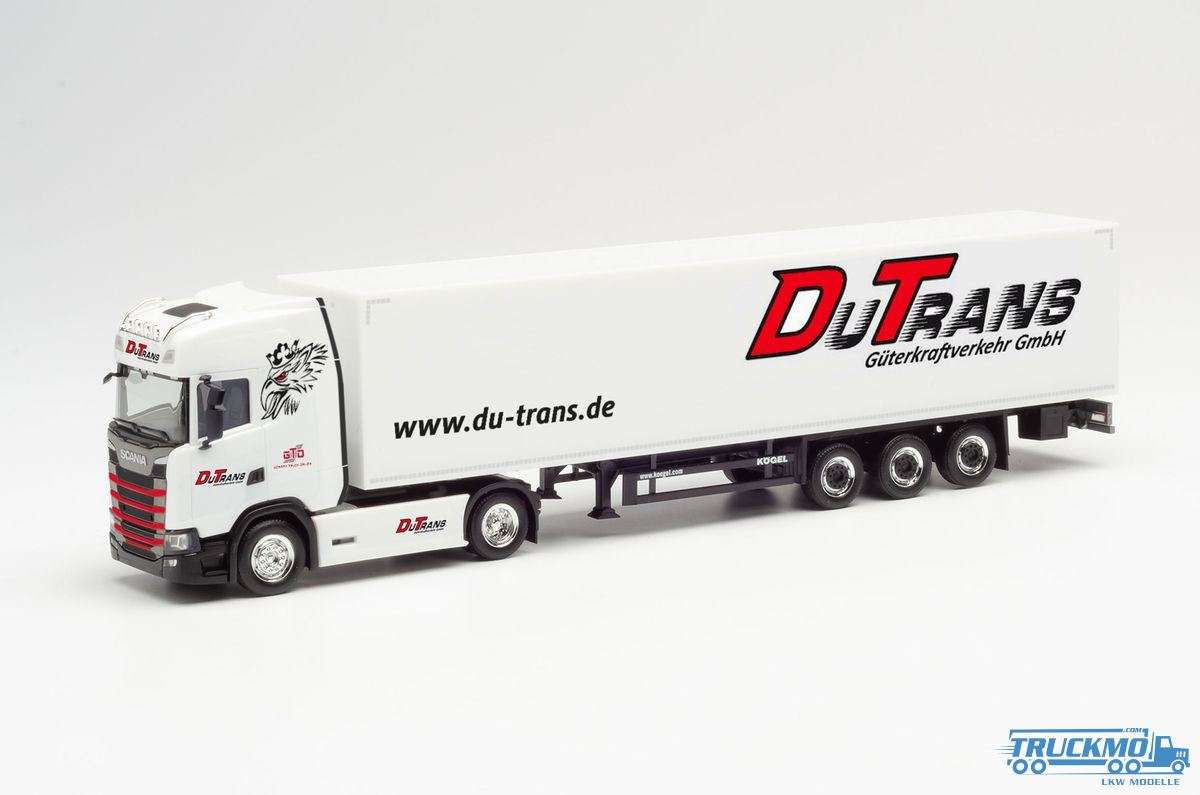 Herpa Du-Trans / German Truck Driver Scania CS20HD Koffer Sattelzug 313490