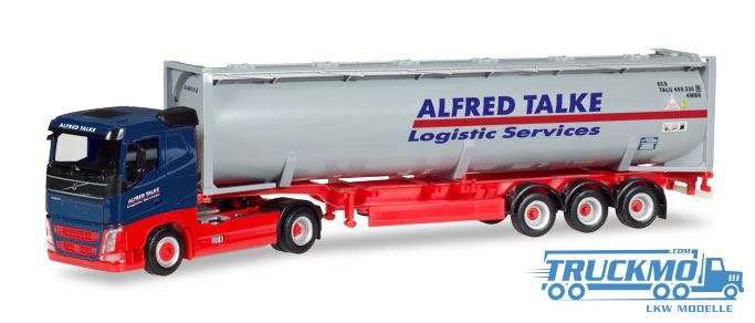 Herpa Alfred Talke Volvo FH flat Roof bulk Container truck Trailer 309363