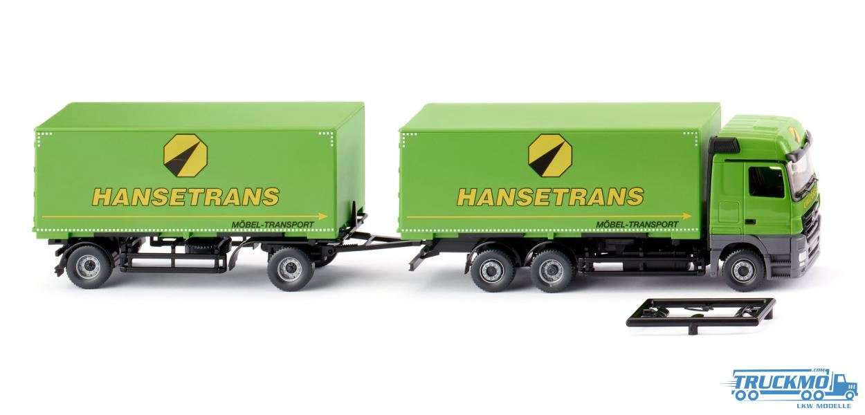 Wiking Hansetrans Mercedes Benz Actros Swap body trailer trailer 057311