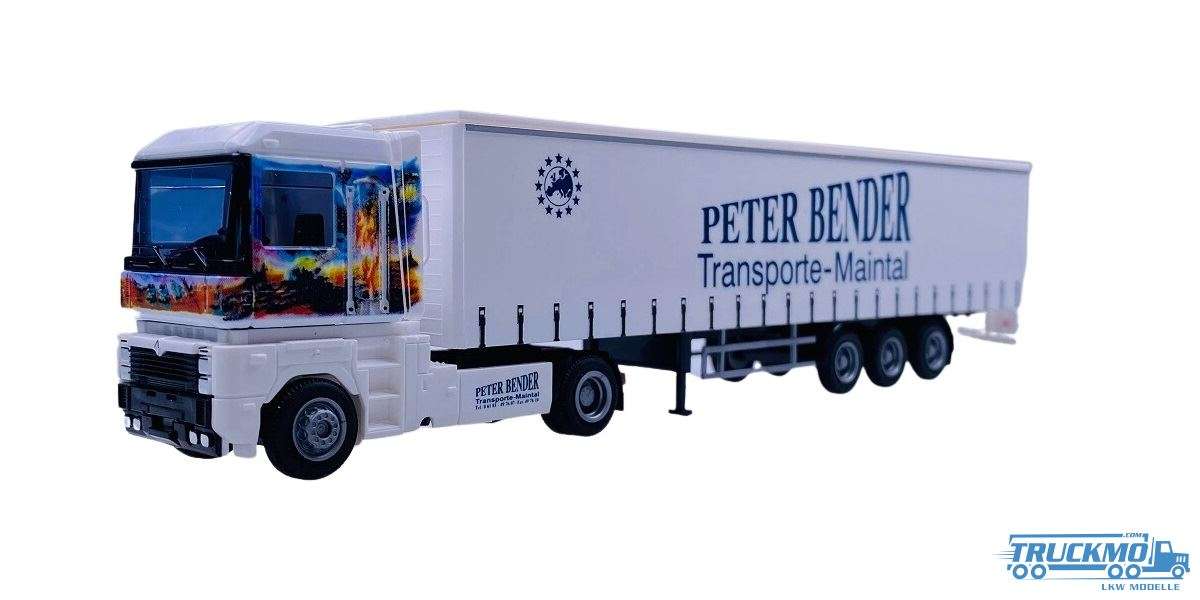 AWM Peter Bender Renault Magnum Curtain Box Semitrailer 76165