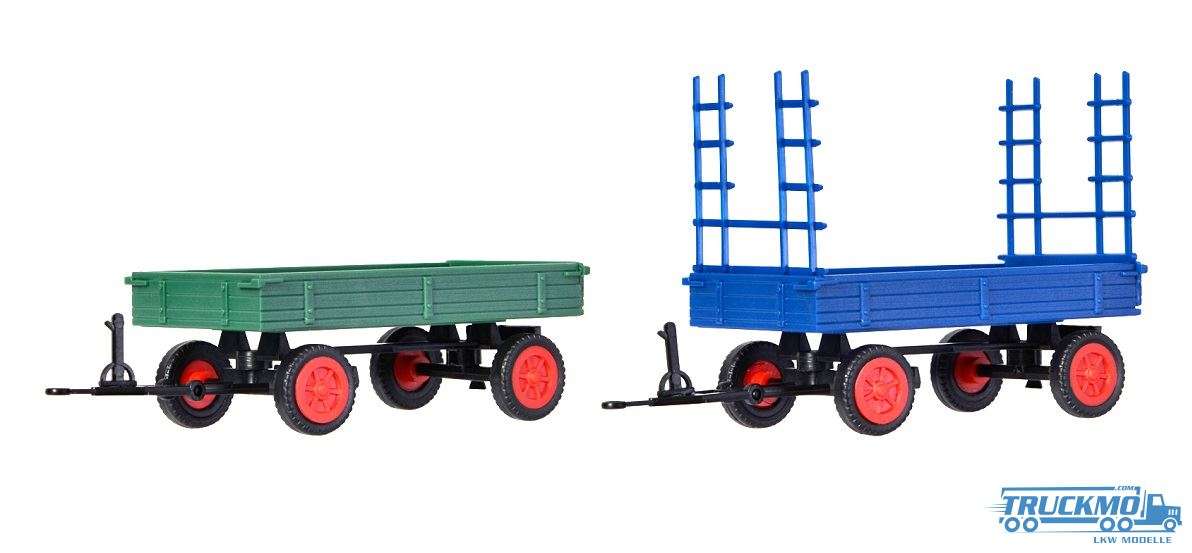 Kibri Fendt rubber wheeled wagon 2 pieces 15702