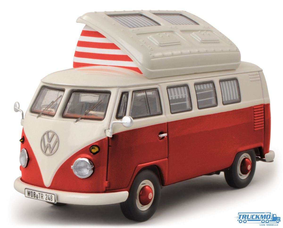 Schuco Volkswagen T1b Camper rot weiß 450377900