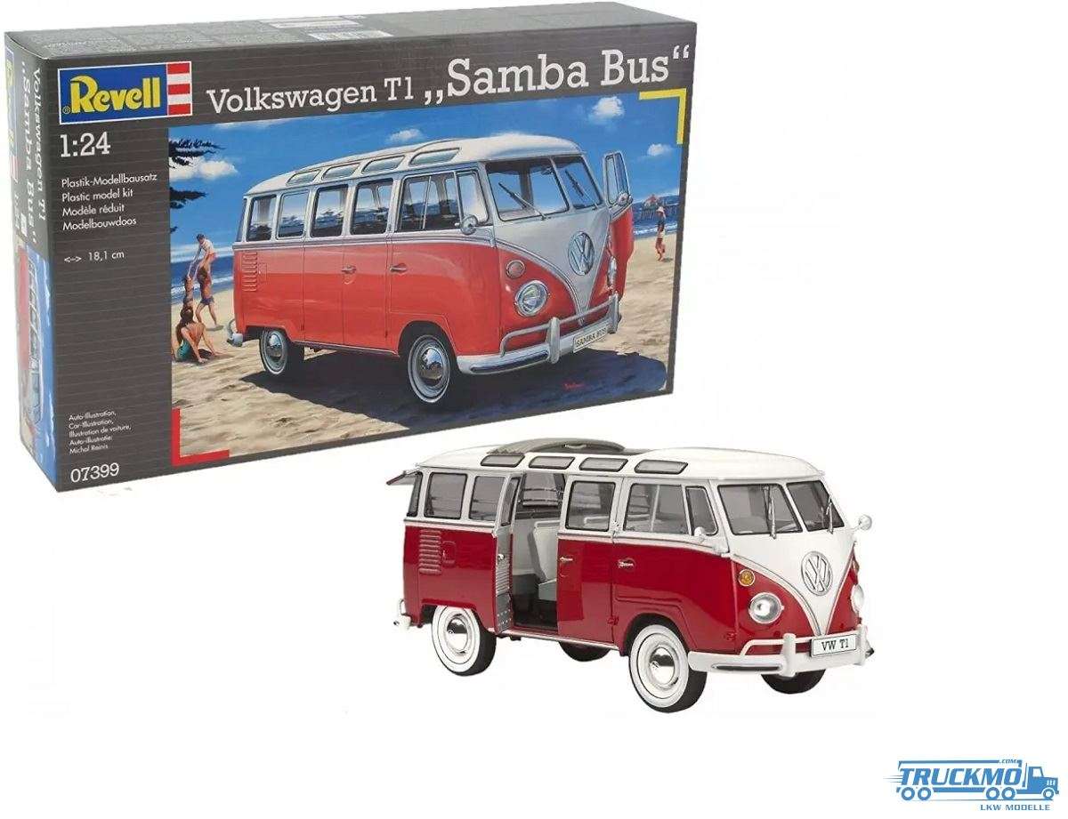 Revell Autos Volkswagen T1 Samba Bus 1:24 07399