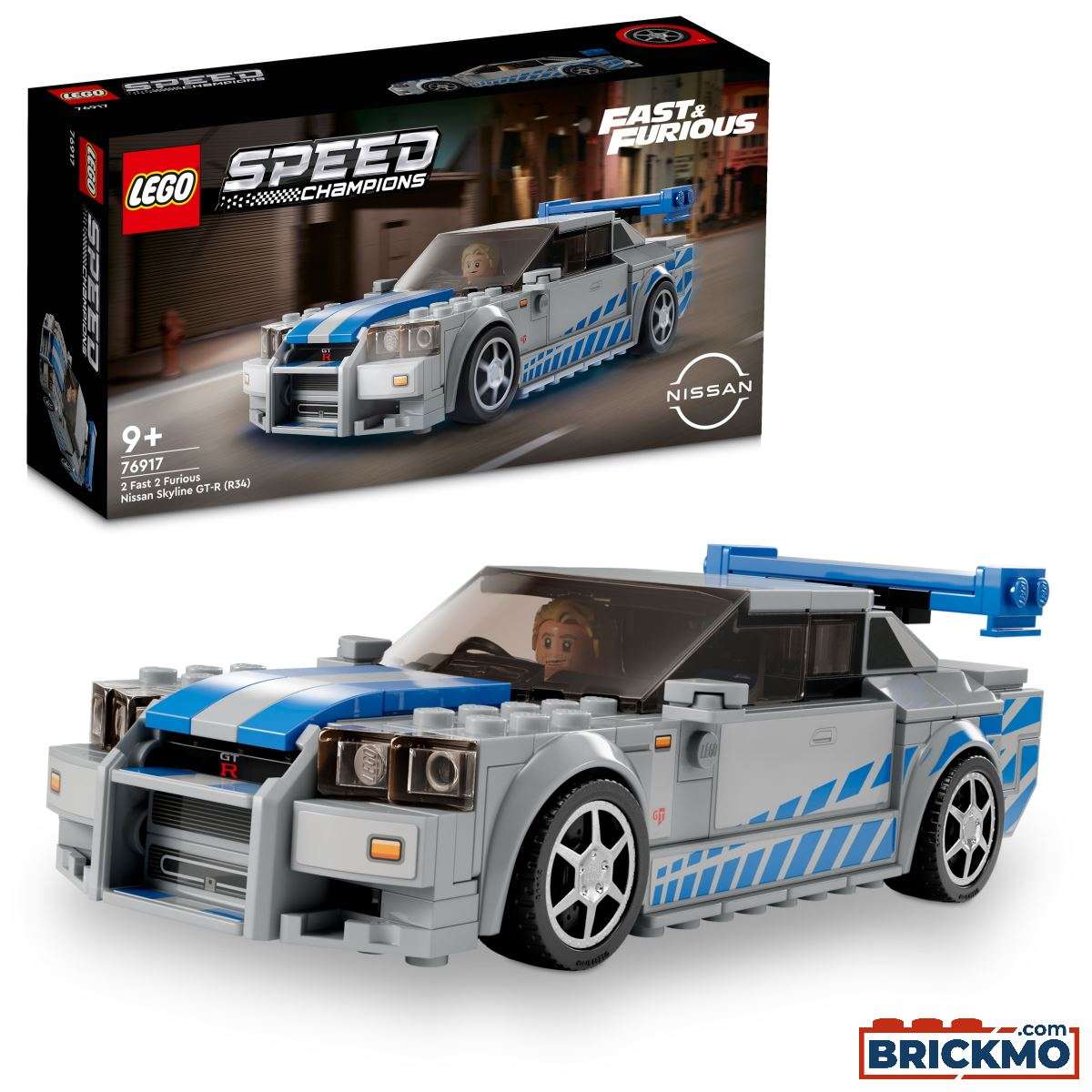LEGO Speed Champions 76917 2 Fast 2 Furious – Nissan Skyline GT-R (R34) 76