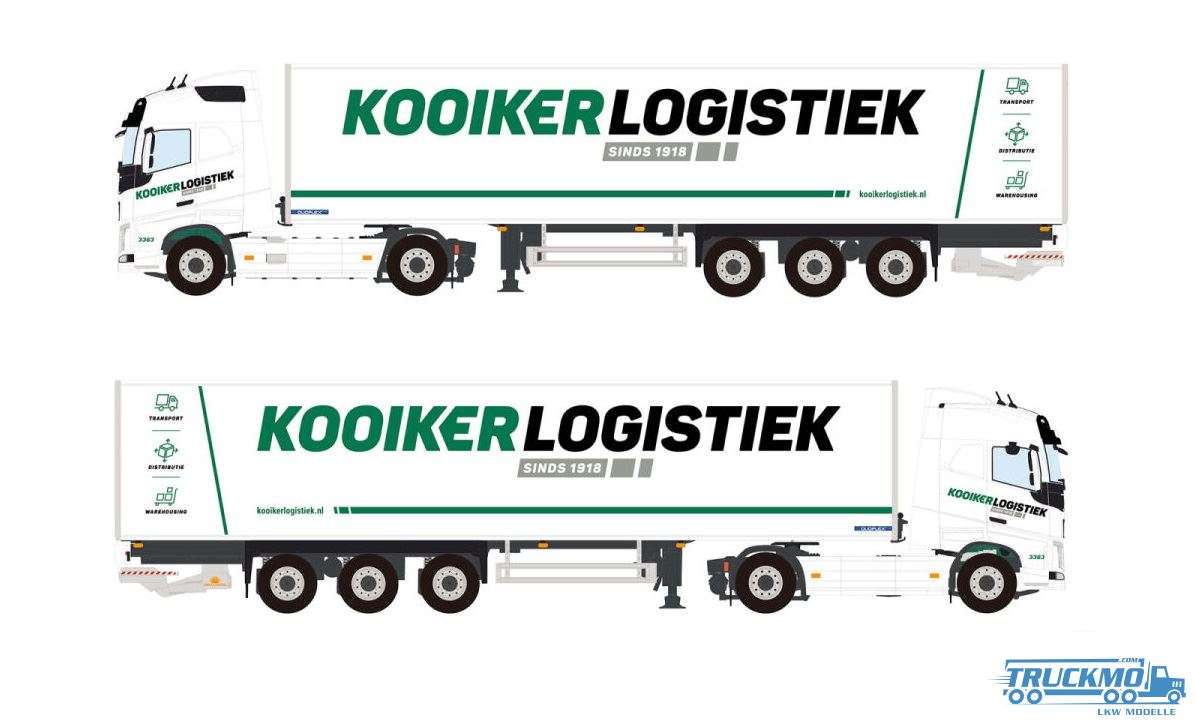 WSI Kooiker Volvo FH4 Globetrotter 4x2 Box trailer 3 axle 01-4226