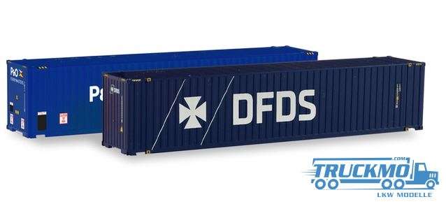 Herpa Container Set 2x 45 ft High Cube Container P&amp;O Ferrymaster / DFDS 076937