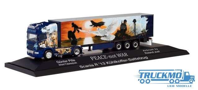 Herpa Pille / Peace not War Scania R ´13 TL refrigerated semitrailer 122016