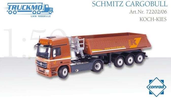 Conrad Koch Kies Mercedes Benz Actros MP3 Schmitz Cargobull Kippauflieger 72202/06