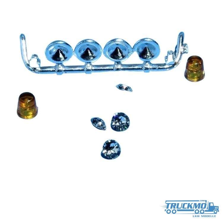 Tekno Parts lamp bracket chrome universal 501-819 79389