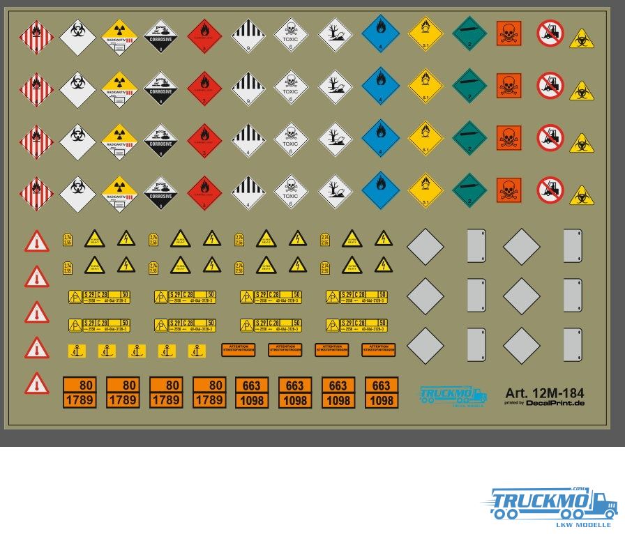 Microscale Decal O #48-503 Industrial Safety and Warning Signs 