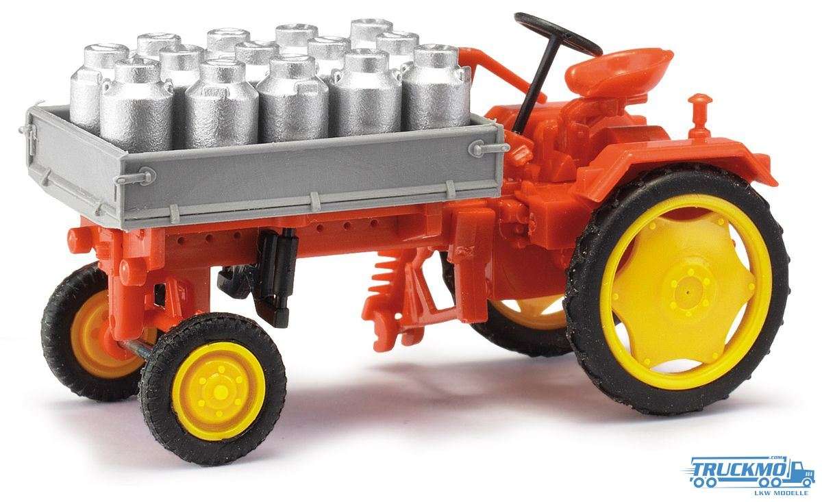 Busch Traktor RS09 Pritsche + Milchkannen 210005001