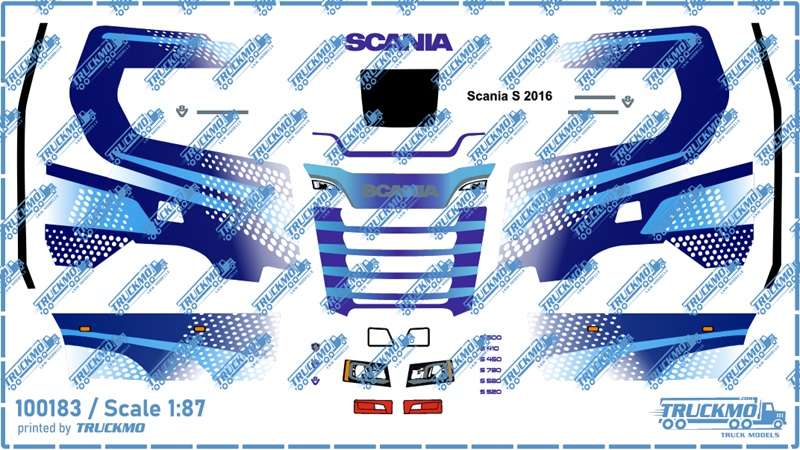 TRUCKMO Decals decor blue Scania S 2016 100183