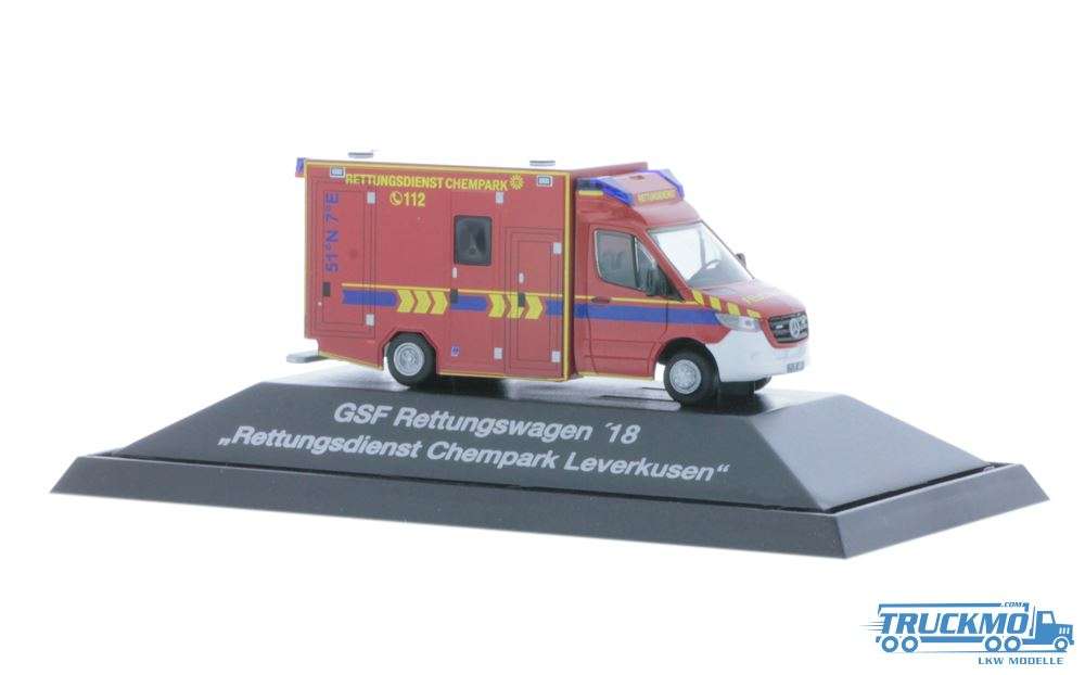 Rietze Rettungsdienst Chempark Leverkusen Mercedes Benz Sprinter GSF RTW 18 76276