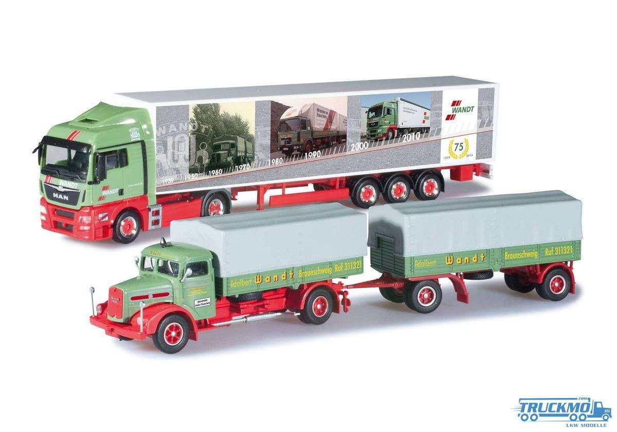 Herpa 75 Jahre Spedition Wandt Set with two models 303606