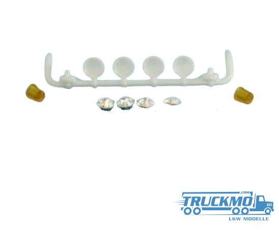 Tekno Parts Scania Topline Trux rooflight bracket 4 normal lamps 2 rotary lights 500-630