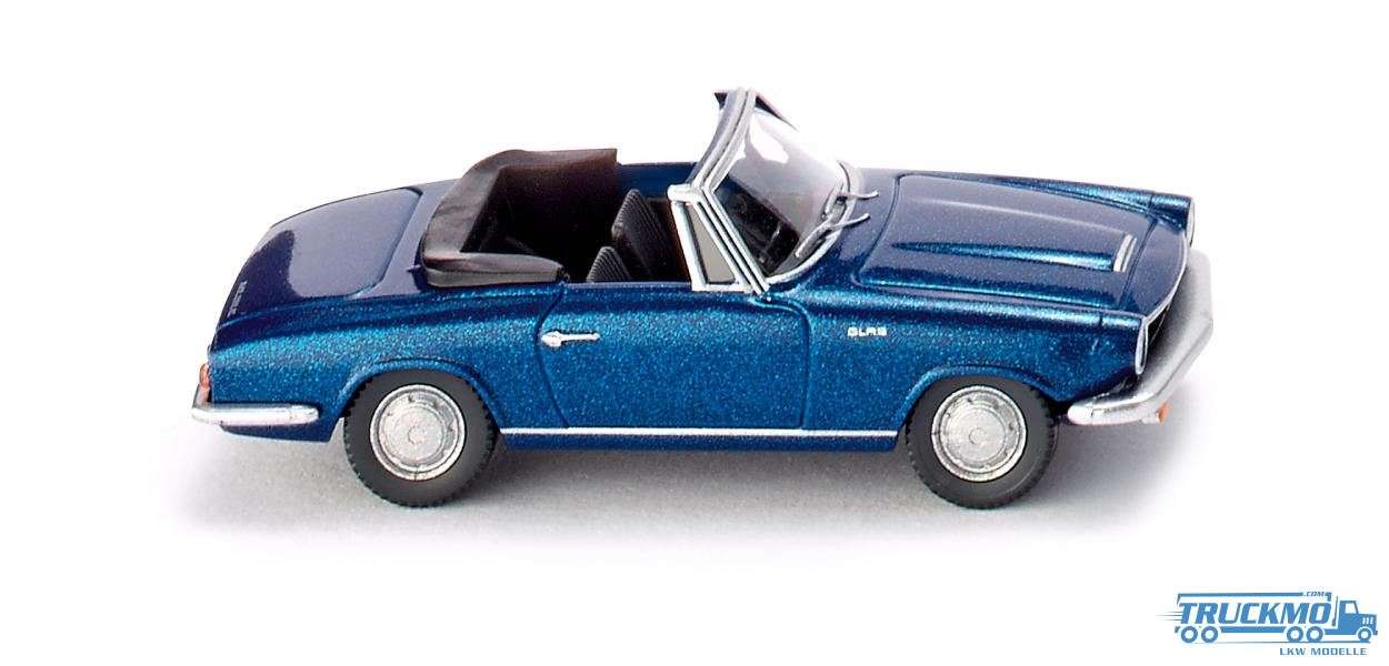 Wiking Glas 1700 GT Cabrio blue metallic 018649
