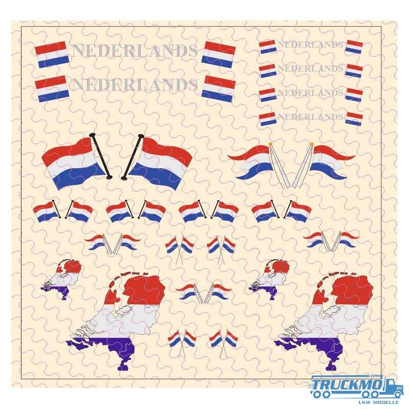 TRUCKMO Decal Flag Set Netherlands 12D-0516