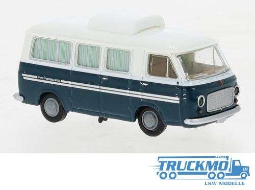 Brekina Fiat 238 Camper 1966 weiß blau 34417
