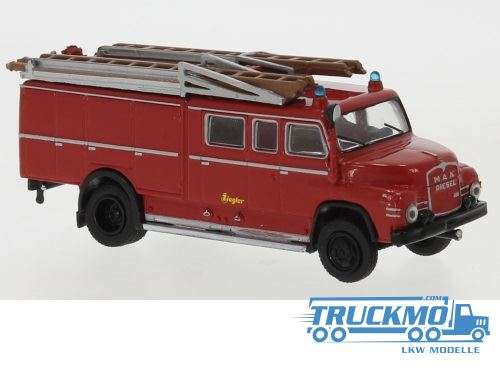 Brekina Feuerwehr MAN 450 HA LF 16 1965 rot schwarz 45100