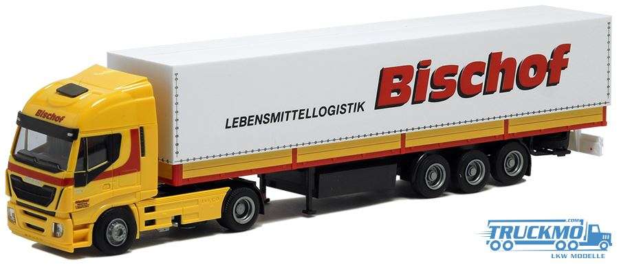 AWM Bischof Iveco HiWay curtainside semitrailer 75418